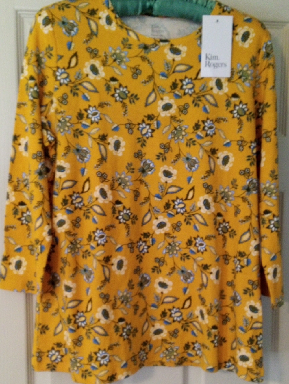 NWT!  Kim Rogers Floral Long-Sleeve Tunic